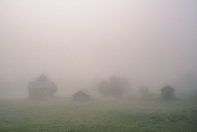 Scenic view of landscape against clear sky