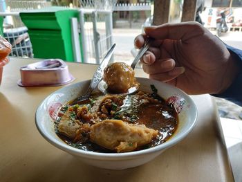 Indonesian street food meatballs 2019