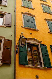 Low angle view of yellow building