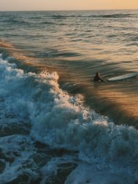 Scenic view of ocean against sky