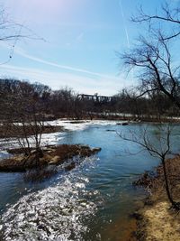 Scenic view of river against sky