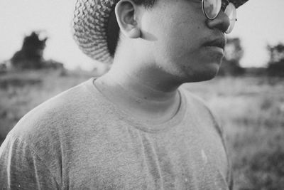 Close-up portrait of young man