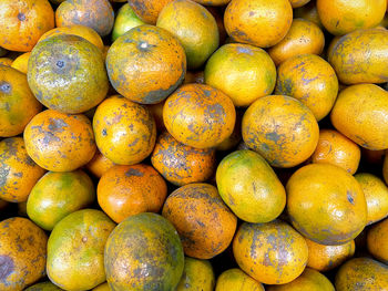 Full frame shot of potatoes for sale at market