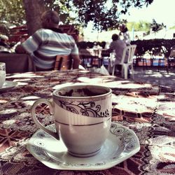 Close-up of coffee cup