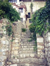 Staircase leading to building