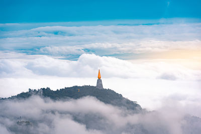 View of building against cloudy sky