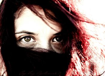 Close-up portrait of young woman