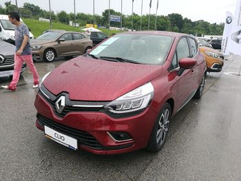 High angle view of red cars parked on road