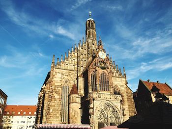 Low angle view of traditional building against sky