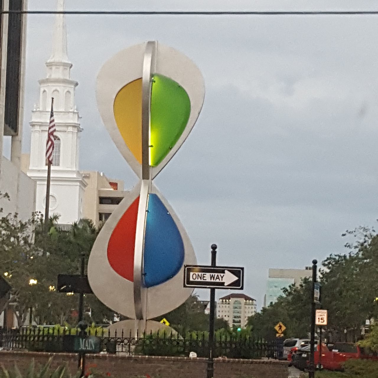 VIEW OF ROAD SIGN AGAINST SKY