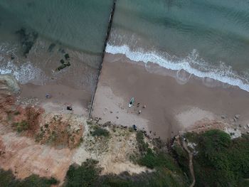 High angle view of beach