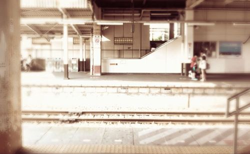 View of railroad station platform