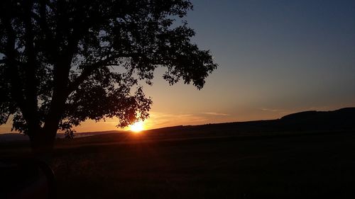 Sunset over landscape