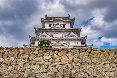 Low angle view of traditional building against sky