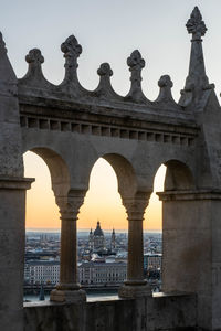 Low angle view of historical building against sky