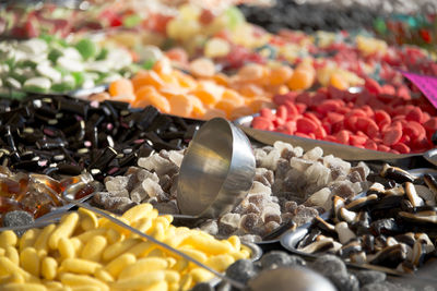 Close-up of multi colored candies