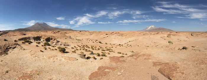 Scenic view of desert against sky