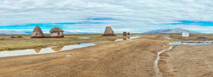 Panoramic view of beach against sky