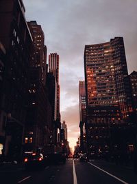 City street at dusk