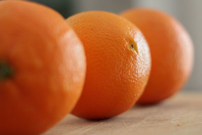 Close-up of orange on table