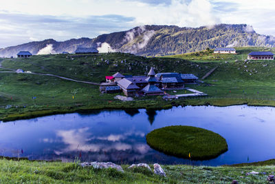 Parashar lake, mandi during monsoons