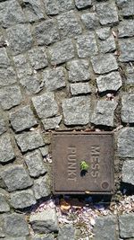 Close-up of stone wall