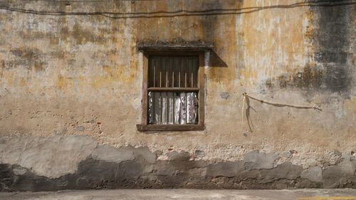 Window on wall of house