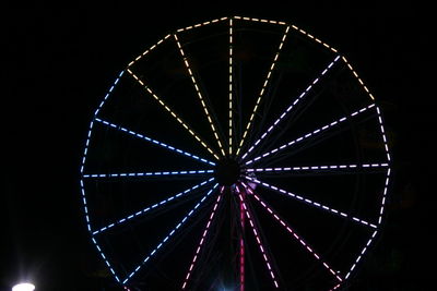 Illuminated lights at night