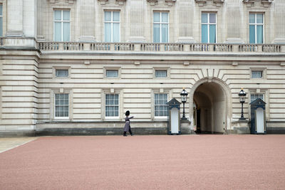 Marching outside of palace