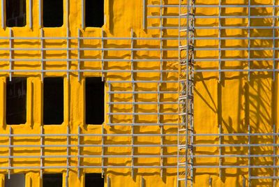 Full frame shot of yellow window