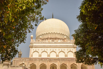 Low angle view of historical building against sky