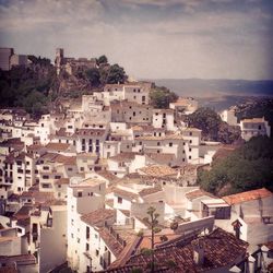 High angle shot of townscape