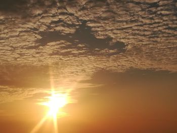 Low angle view of sky during sunset