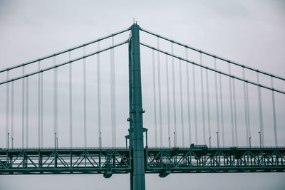 Low angle view of suspension bridge