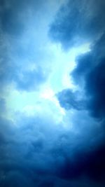 Low angle view of clouds in blue sky