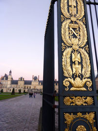 View of sculpture in city