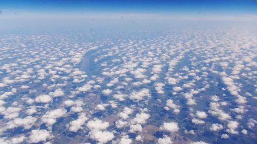 Aerial view of cloudscape