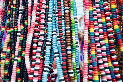 Full frame shot of multi colored candies for sale in market