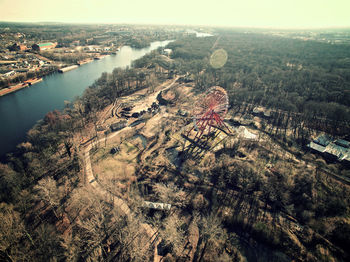 High angle view of city