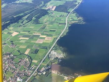 Aerial view of agricultural field