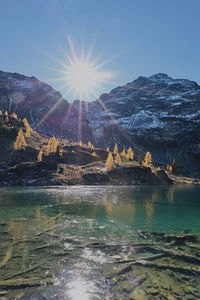 Scenic view of rock formation against sky