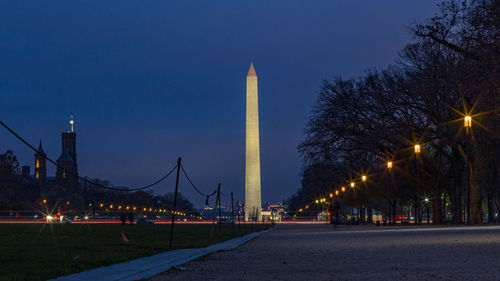 Low angle full frame evening view of the washington monument