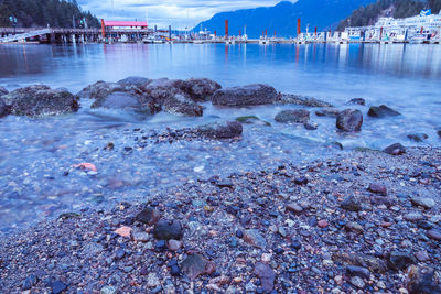 Scenic view of sea shore