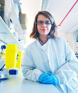 Portrait of young woman scientists in the lab