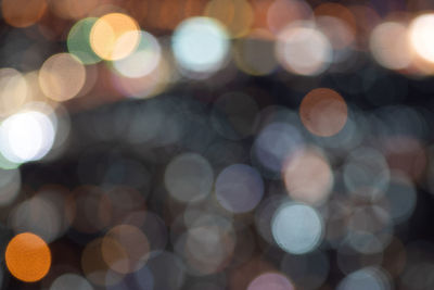 Defocused image of lights