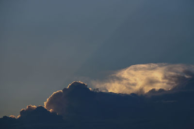 Low angle view of cloudy sky
