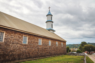 Low angle view of building against sky