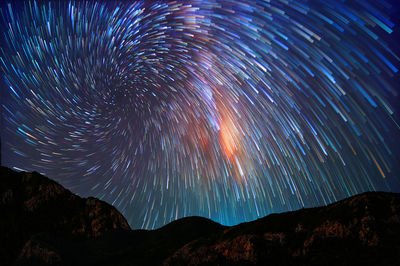 Star trail at night