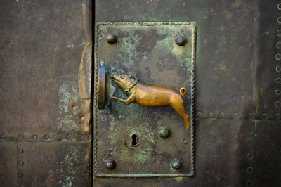 Close-up of old door