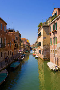 Canal passing through city